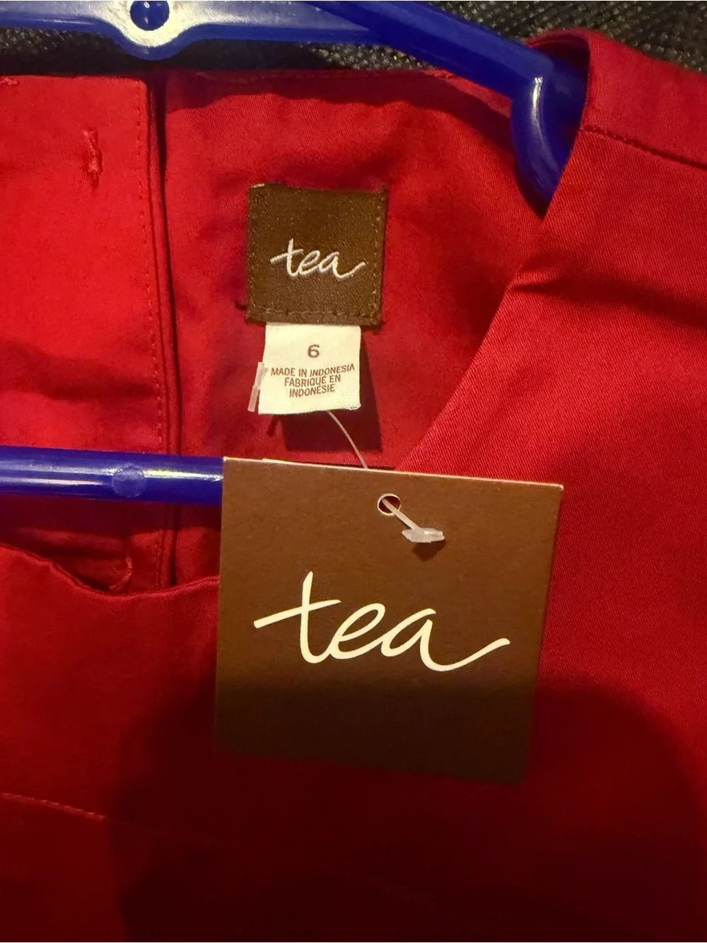 Tea Collection Girls 👧🏻 Red Dress 👗 with Purple Gold & Ivory Flowers 🌺 Sz 6